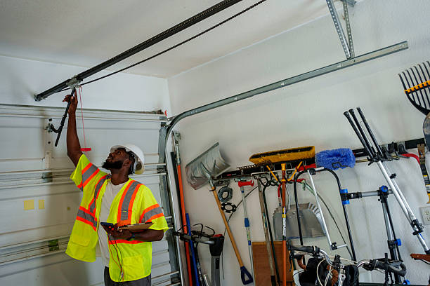 Professional Garage Door Panel Replacement technician working in Sioux County County, ND